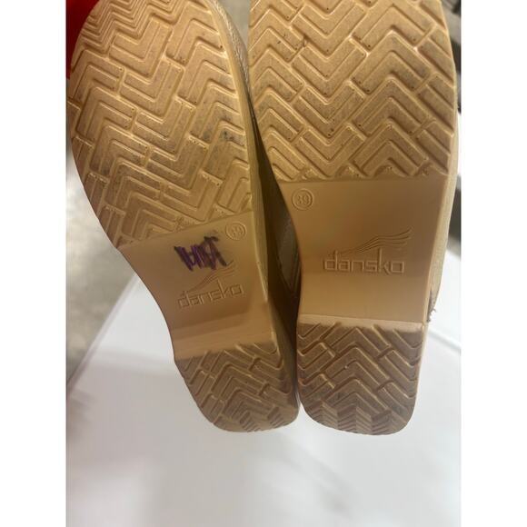 Dansko Professional Clogs Beige sand Leather SZ39 (8.5-9 US) Comfort Work Nurse - Picture 8 of 8
